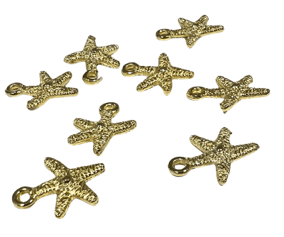 Colgante Dorado Estrella Mar 13mm (10 Unidades)