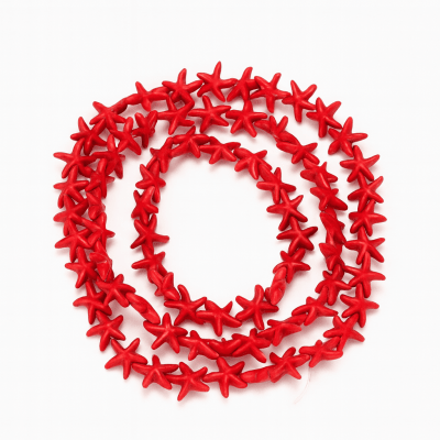 Estrella de Mar Cerámica Rojo 15mm (Tira)1