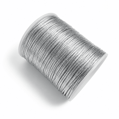 Hilo Serpiente Metalizado Plateado 2mm (Rollo 50 mt)