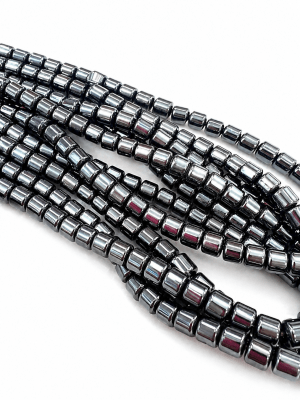 Hematita Tubo 6mm (Tira)