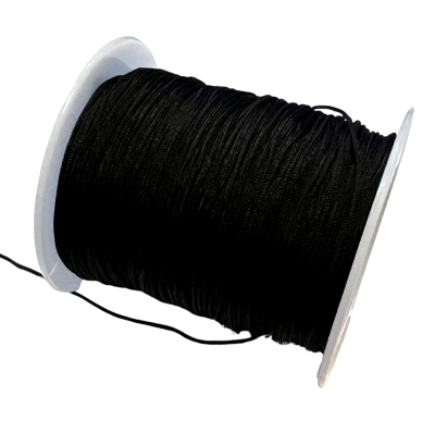 Hilo Tripolino Chino Negro 0.8mm (Rollo)