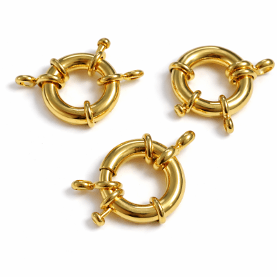 Broche Timón Baño Oro 18k 21mm (Unidad)