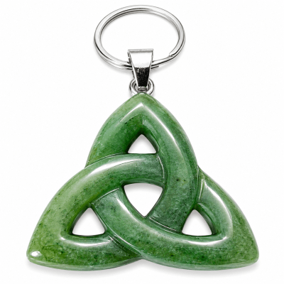 Colgante Jade Verde Natural Nudo Celta Triquetra (Unidad)1
