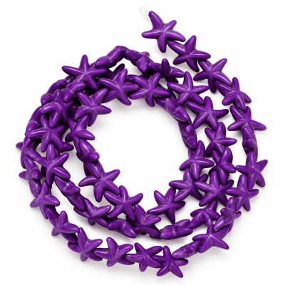 Estrella de Mar Cerámica Morado 15mm (Tira)