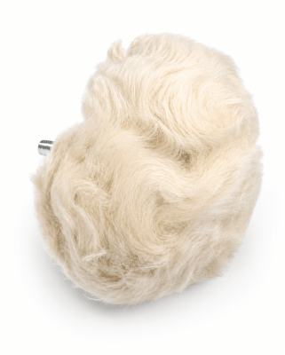 Pañete Lana Redondeado Blanco Mandril 74mm (Unidad)