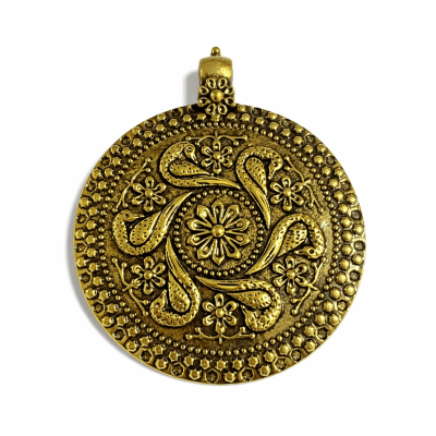 Base Collar Colgante Dorado Metal Dibujos 5,7 cms (Unidad)