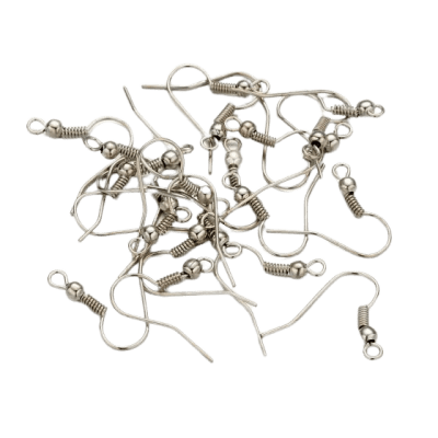 Gancho Aro Color Nickel Oscuro (10 Pares)