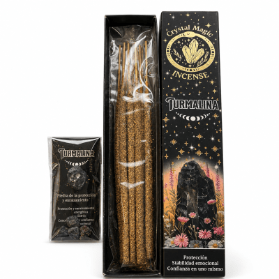Incienso Cristal Magic Turmalina (15 gramos + Cristales)1