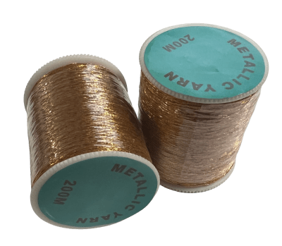 Hilo Metalizado Dorado Oscuro Lurex (200 Metros)1