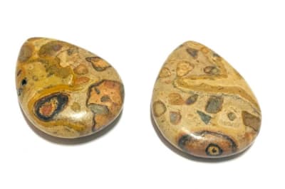 Colgante Jaspe Leopardo Gota 38mm (Un)1