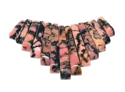 Set Piedras Collar Rhodonita (Un)