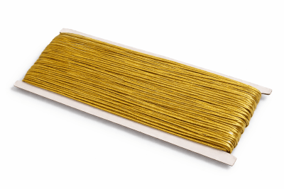 Cordón Soutache Dorado 3mm (Rollo 30 Metros)
