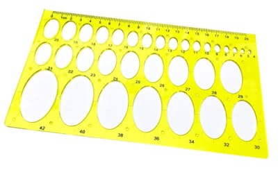 Regla Plantilla Dibujo Ovalos (Unidad)