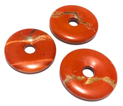 Colgante 40mm Jaspe Rojo Donut (Unidad)