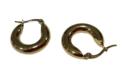 Aros Acero Quirúrgico Dorado Venecia (Par)1