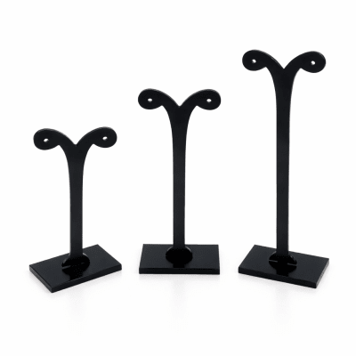 Set 3 Exhibidores Aros Acrílico Negro Diferentes Medidas (Set)