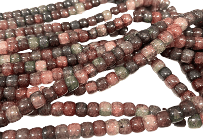 Vidrio Simil Jaspe Fancy Tubo Redondo 10mm (Tira)1