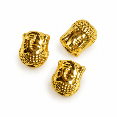 Divisor Bañado Oro Cabeza Buda 11x9x8mm (Unidad)