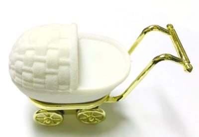 Estuche Anillo Coche Bebé Blanco (Unidad)1