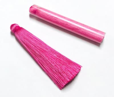 Borla Seda Fucsia Nº2 (Par)