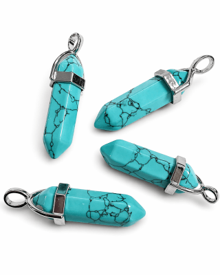 Colgante 35mm Turquesa Punta (Unidad)2