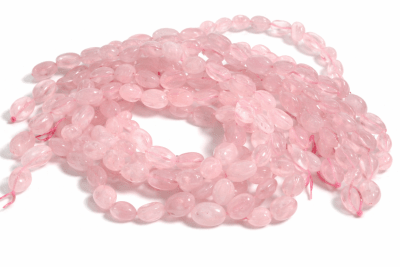Cuarzo Rosa Natural Mini Nugget 9x7mm (Tira)1
