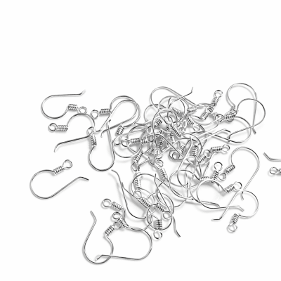 Gancho Aro Plata Colgante Esfera Redondo (Par)1