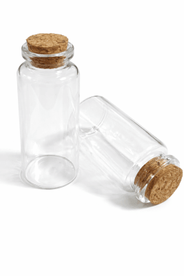 Frasco Vidrio Tapa Corcho 7x3cms (Unidad)1