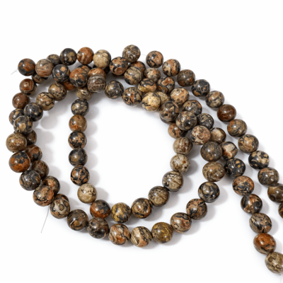 Jaspe Leopardo Natural Redondo 8mm (Tira)