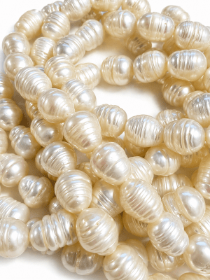 Perla Natural Arroz Crema 18x15mm (Tira)