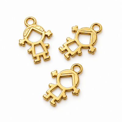 Colgante Bañado Oro 18K Niña 16x11mm (Unidad)1