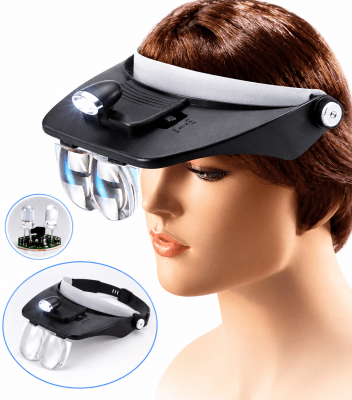 Optivisor Light Head Luz 4 Lentes Visera (Set)
