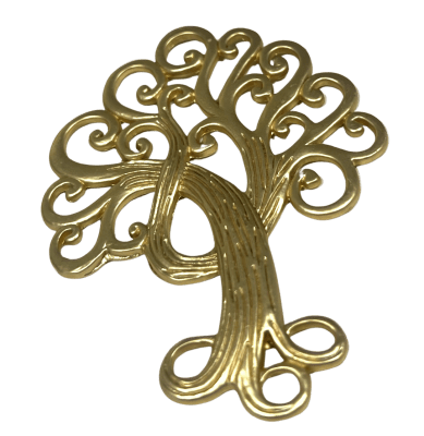 Colgante Bañado Oro Mate Árbol de la Vida (Unidad)