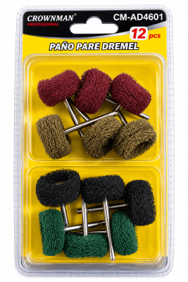 Set Paños Abrasivos para Dremel (12 Piezas)