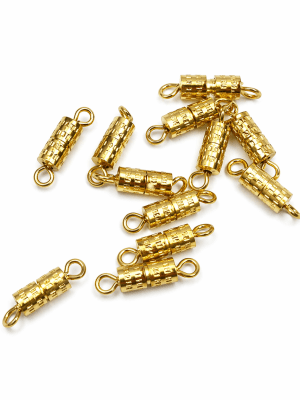 Broche Dorado Tambor 8mm (10 Unidades)