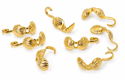 Tapanudo Conchita Mar Colita Baño Oro 18K 5mm (Par)