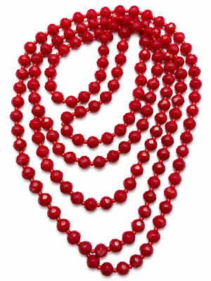 Cristal Rojo Rondelle 7x6mm Extra Largo (Tira)