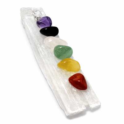 Barra Selenita Piedras 7 Chakras (Unidad)