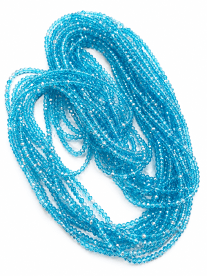 Cristal Aqua Rondelle 4x3mm Extra Largo (Tira)1