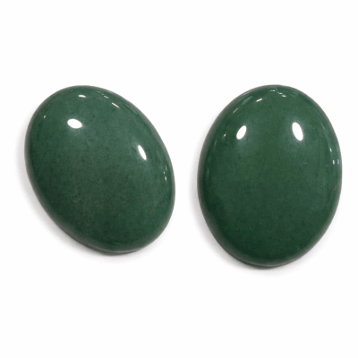 40x30mm Aventurina Verde Natural Coubuchón Oval (Un)