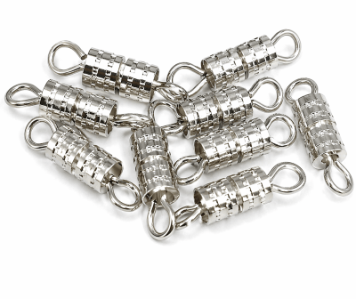 Broche Plateado Tambor 8mm (10 Unidades)