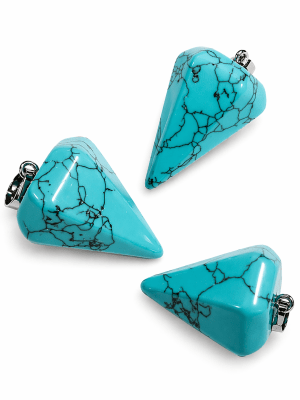 Colgante Turquesa Reconstituída Péndulo 35mm (Un)