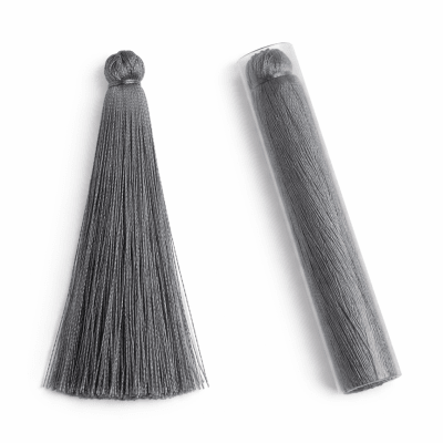 Borla Seda Gris Nº4 (Par)