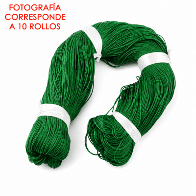 Hilo Similar Cuero de Chivo-Encerado Verde Oscuro 1mm (Rollo 50mt)