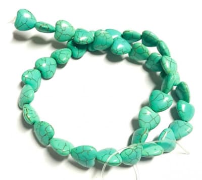 Turquesa Reconstituída Corazón 13mm (Tira)
