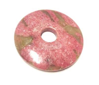 Colgante Rodonita Natural Donut 50mm (Unidad)1