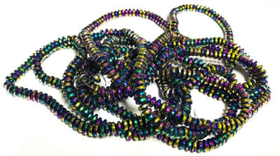 Hematita Tornasol Rondelle 4x2mm (Tira)1