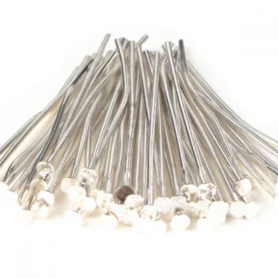 Vástago Metal Plateado Tope 5cms (10 Pares)