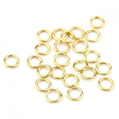 Argolla Metal Dorada Redonda 10mm (20 gramos)