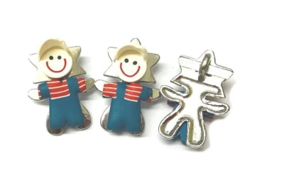 Colgante Niño Polymerclay Azúl (Unidad)
